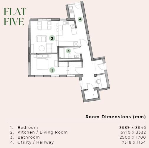 Flat 5, Oak Leaf Court, Church Road, Derry Hill floorplan
