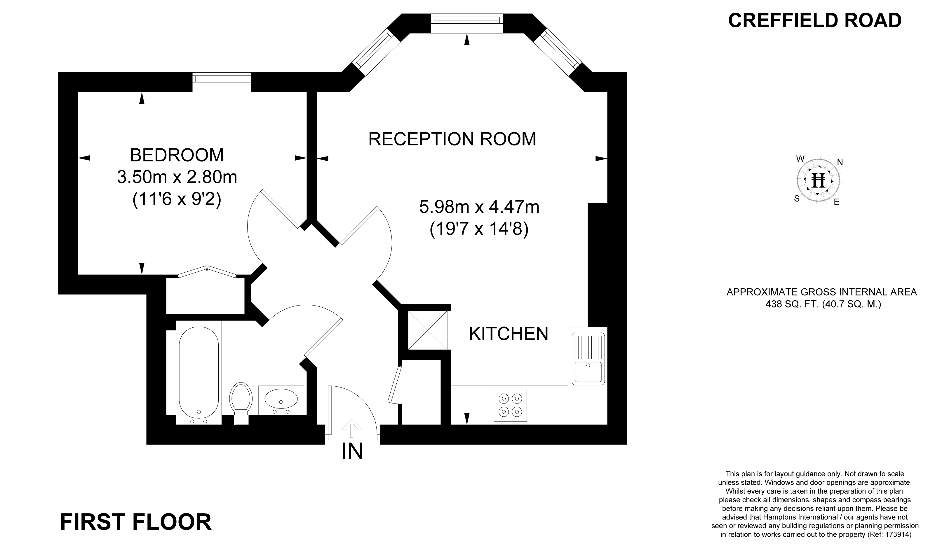1 Bedrooms Flat to rent in Creffield Road, London W5