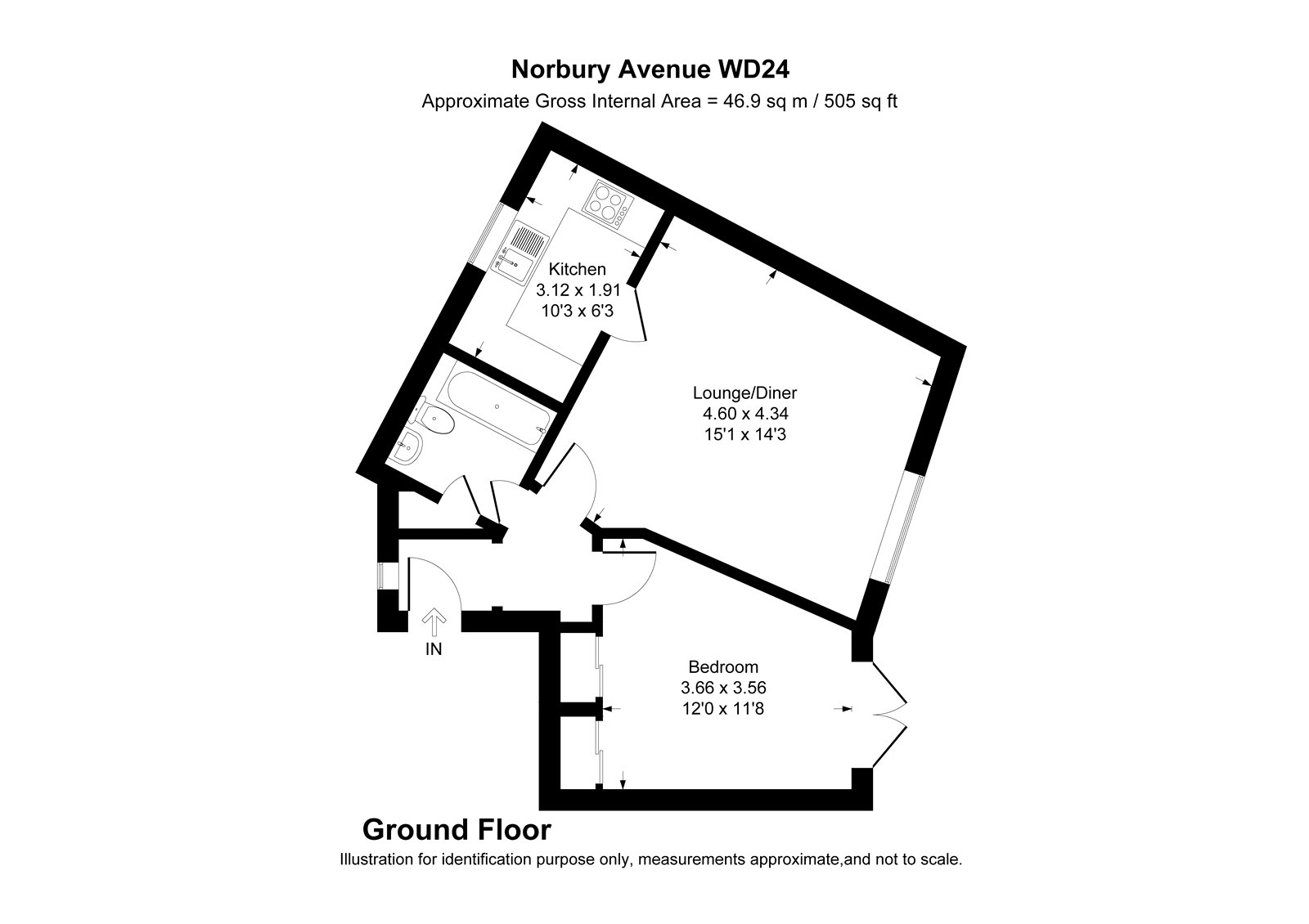 96, Norbury Avenue, Hertfordshire floorplan