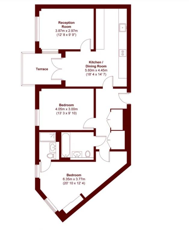 77, Newman Close, London floorplan