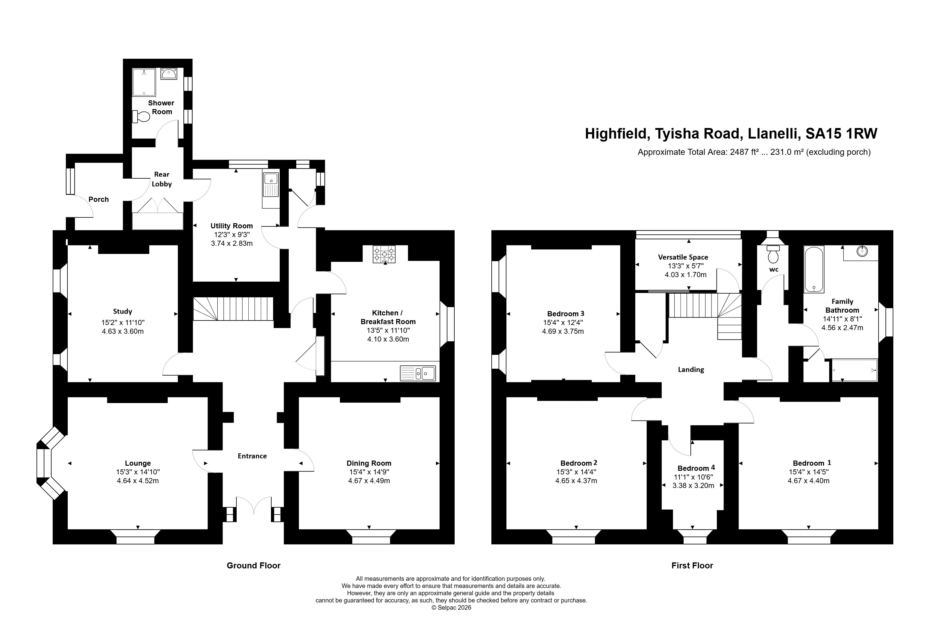 Highfield House, Tyisha Road, Llanelli floorplan