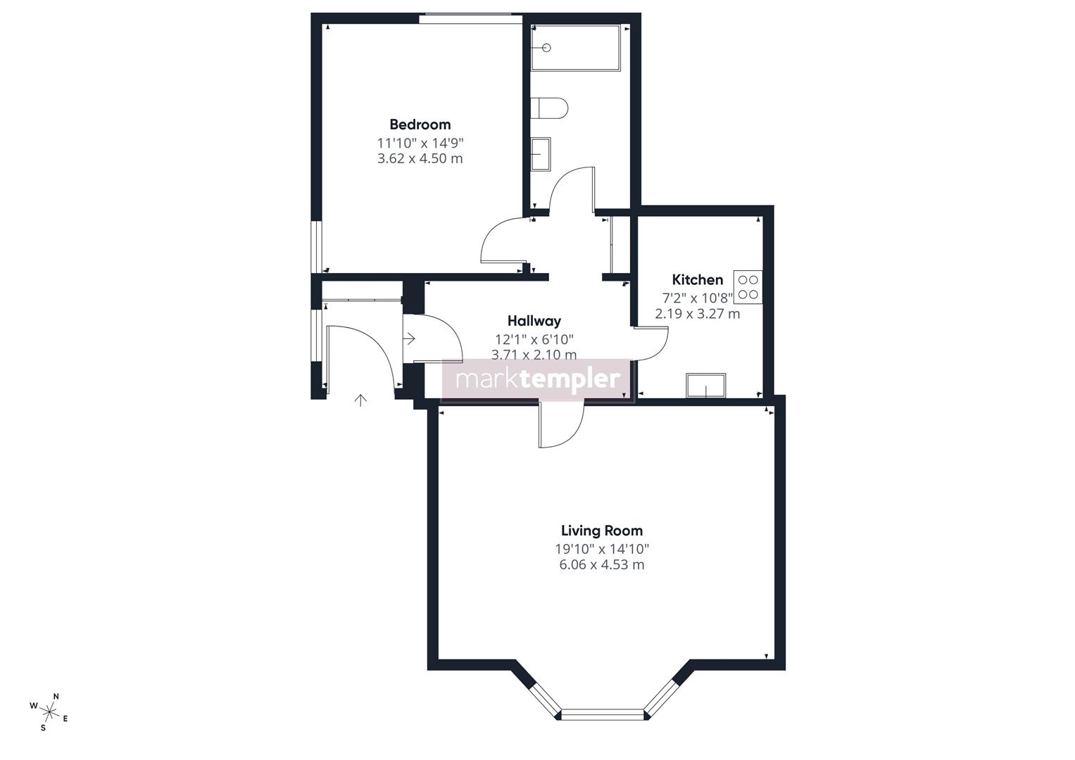 Flat 6, Park View,35-37, Princes Road, Clevedon floorplan