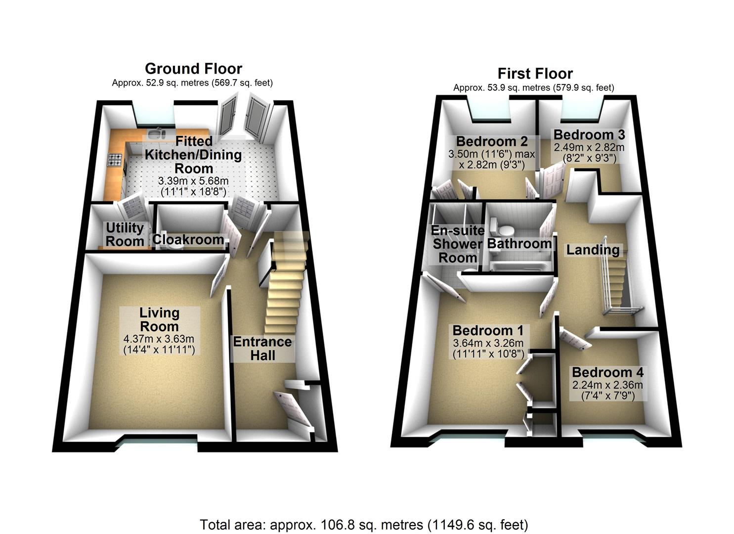 Plot 80 The Midford, Orchid Close, Hereford floorplan