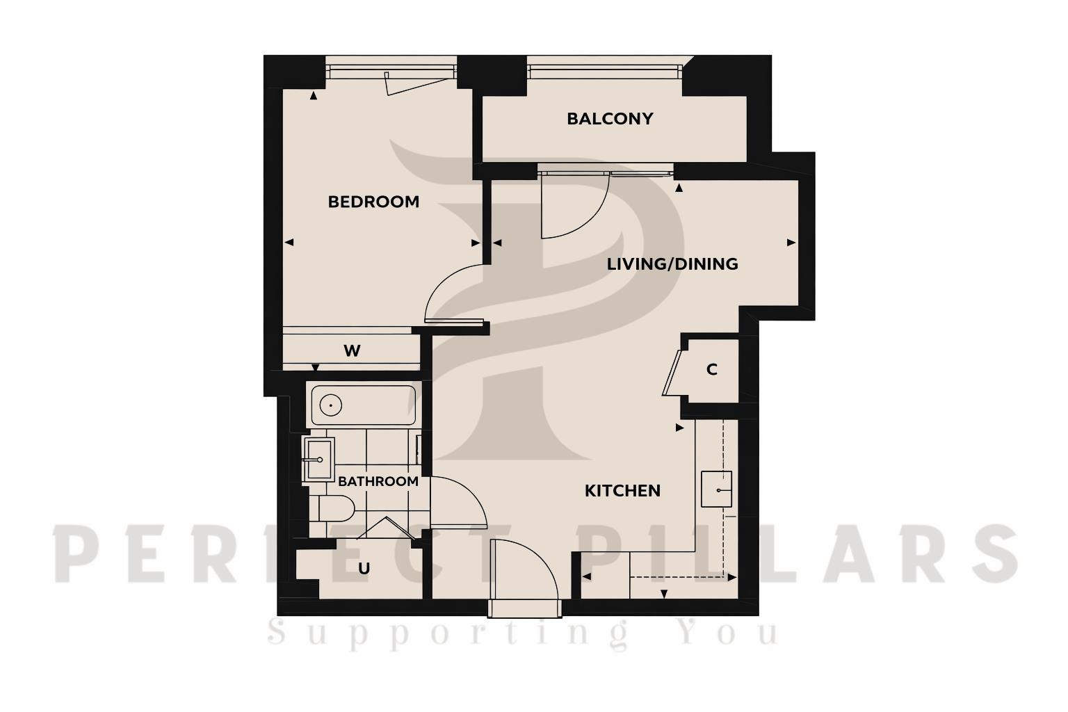 Plot 8.3.4, 286, Edgware Road, London floorplan