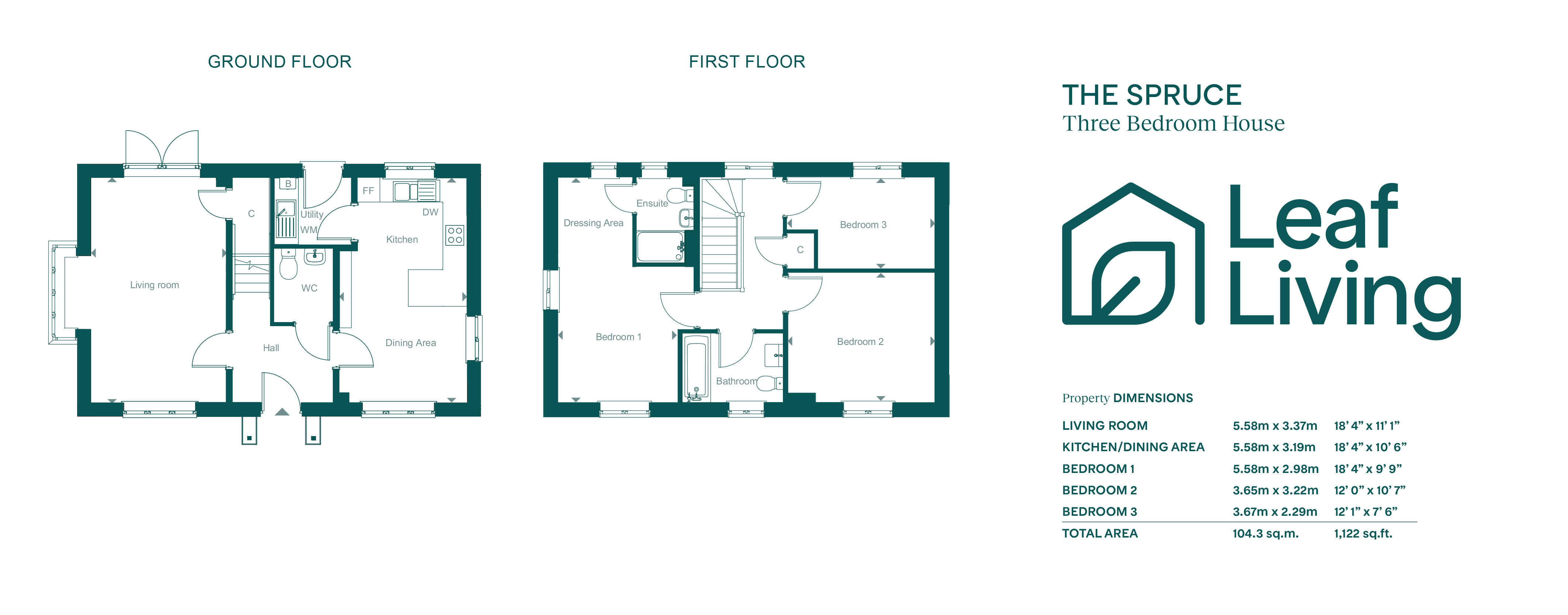 17 Chicory Crescent - Spruce RL, Leaf Living at Liberty Place, Hailsham, BN27, Hailsham floorplan