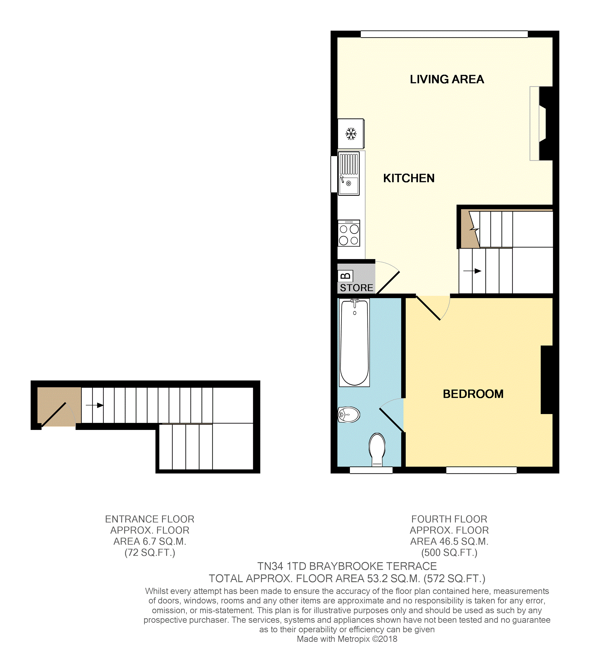 1 Bedrooms Flat for sale in Braybrooke Terrace, Hastings TN34