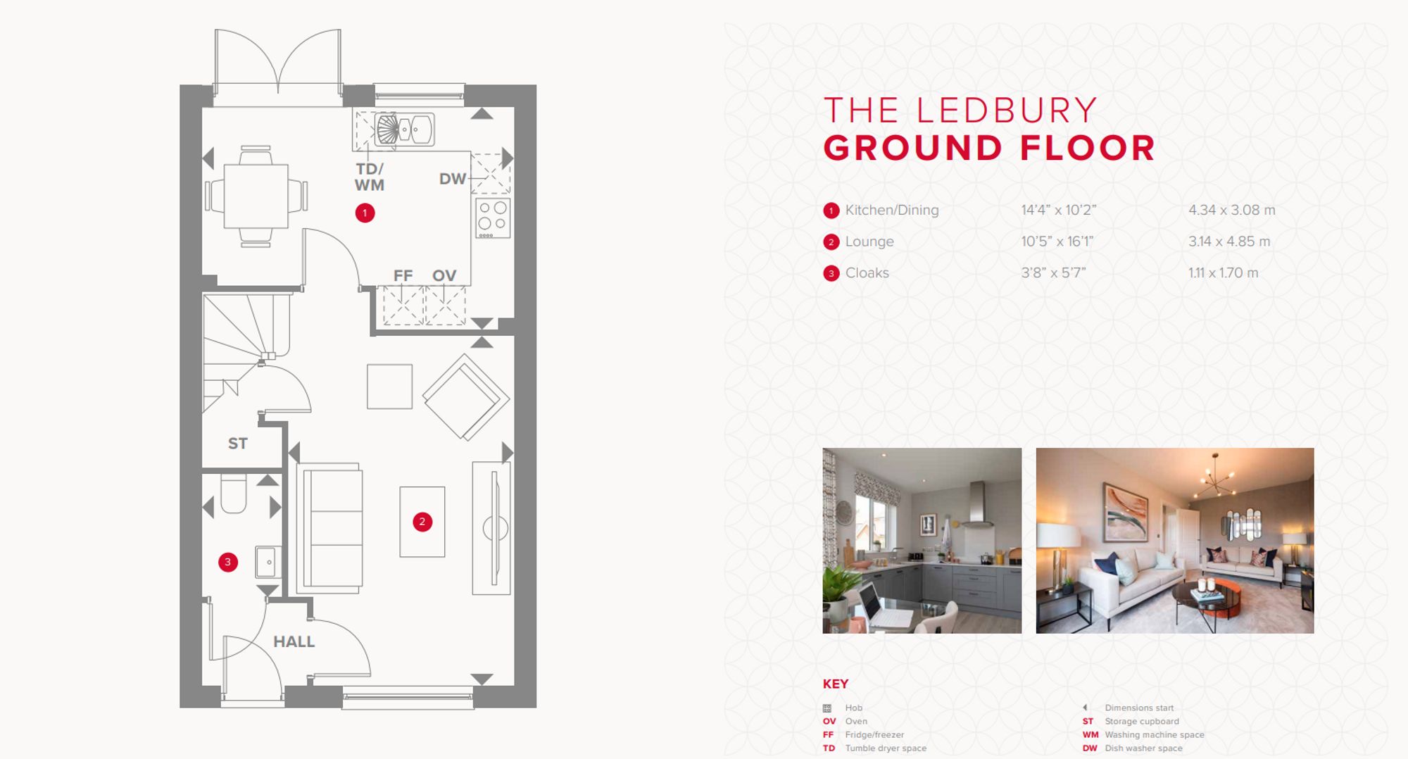 Plot 75, Ledbury Mid, The Lawns, Kennington OX14, 2 bedroom terraced
