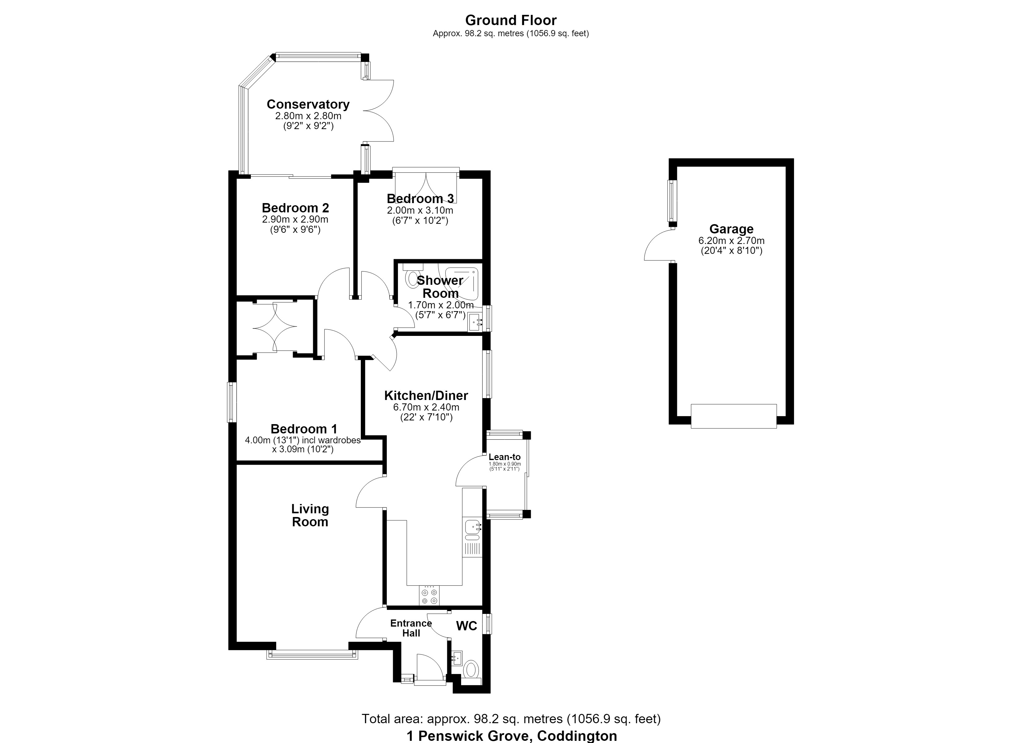 1, Penswick Grove, Newark floorplan