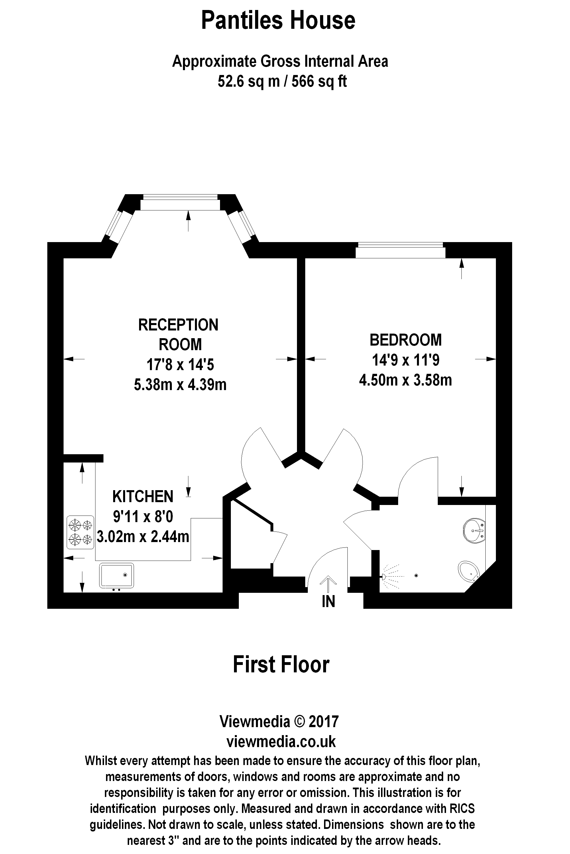 Flat 14, Pantiles House, 30, Langley Road, London floorplan