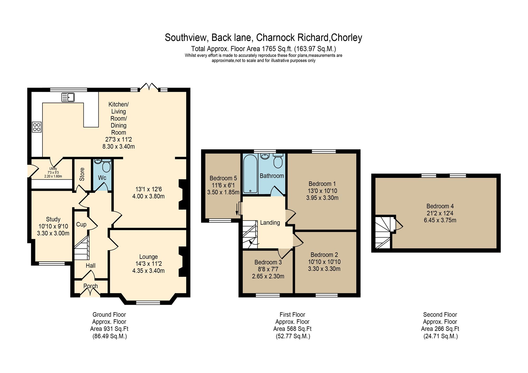Southview, Back Lane, Chorley floorplan