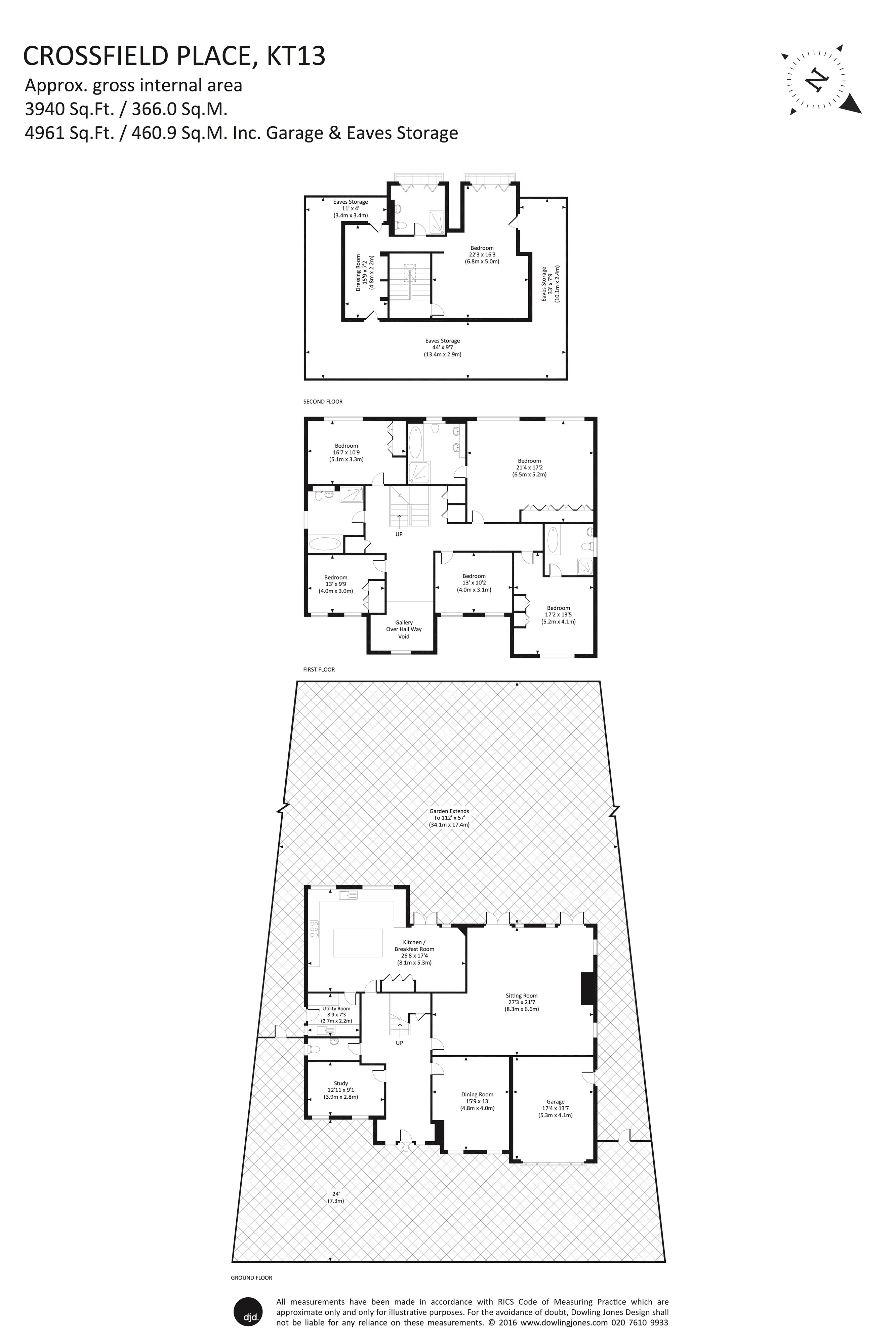 6 Bedrooms  to rent in Crossfield Place, Weybridge KT13