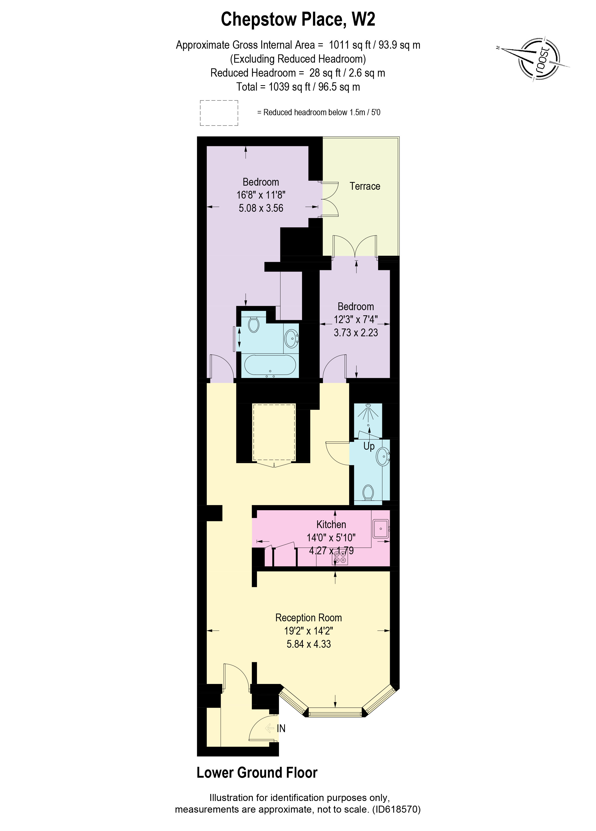 61-69, Chepstow Place, London floorplan