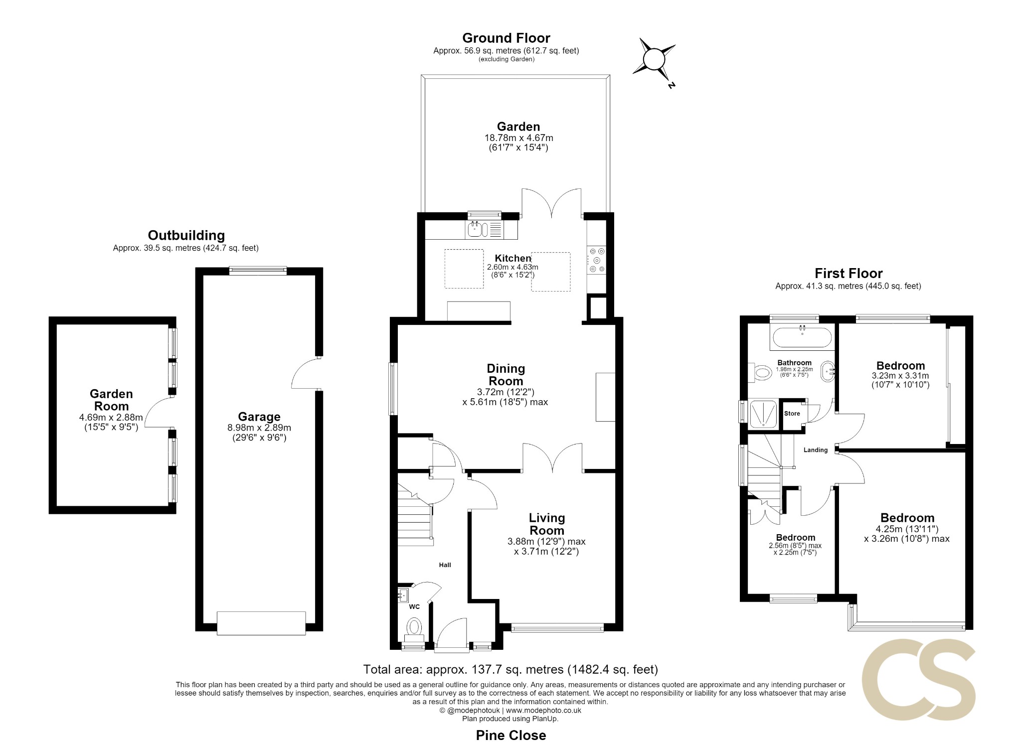 4 Pine Close, Cheshunt, Hertfordshire floorplan
