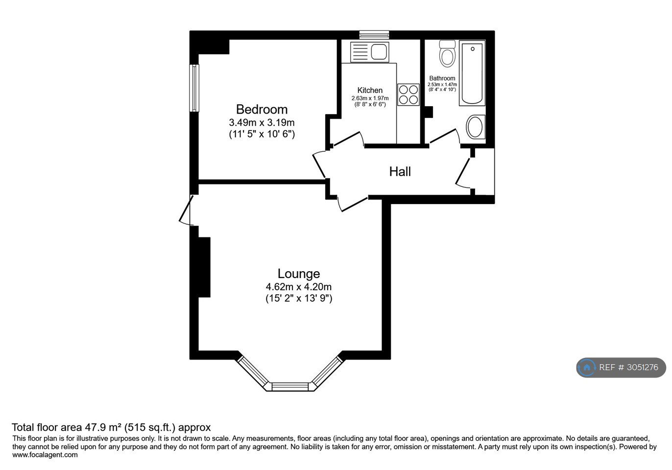 Amlwch Flat, Llwynon Gardens, Llandudno floorplan