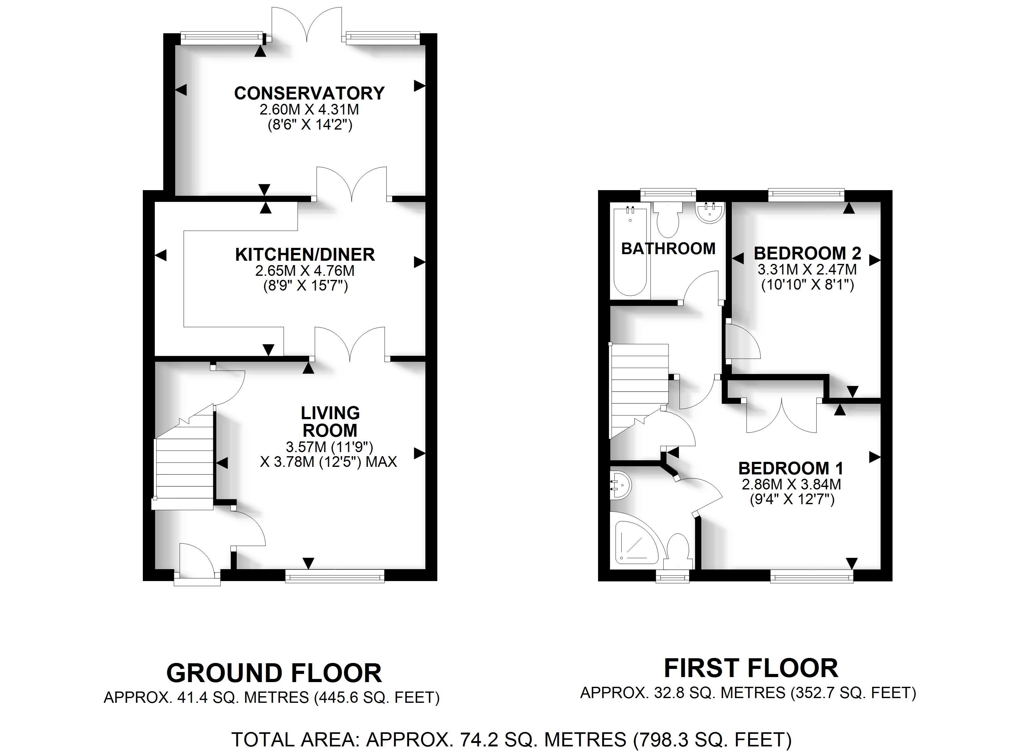 2 Bedrooms Semi-detached house for sale in Clover Avenue, Bishop's Stortford CM23