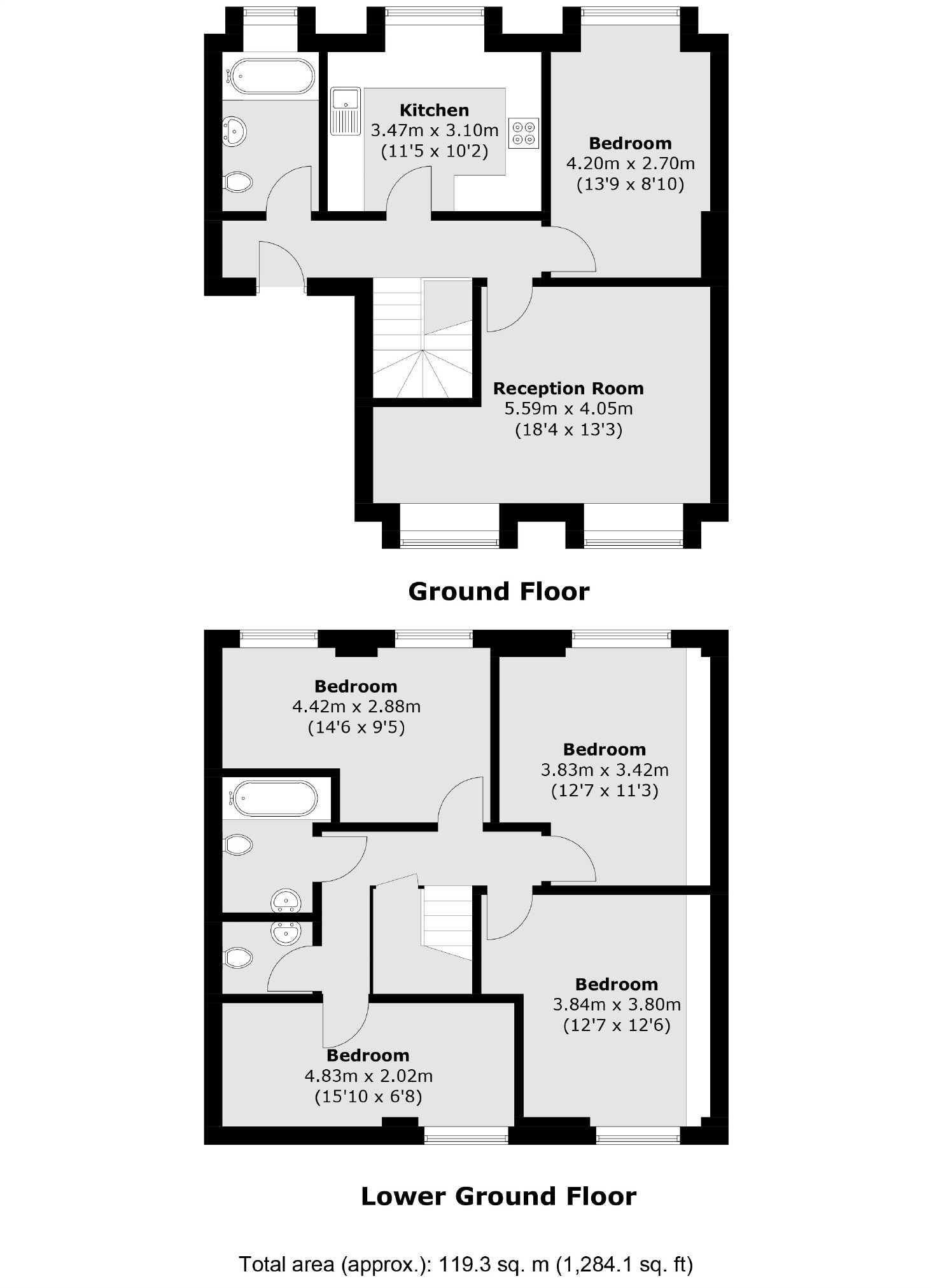Flat 2, 23, Middle Street, London floorplan