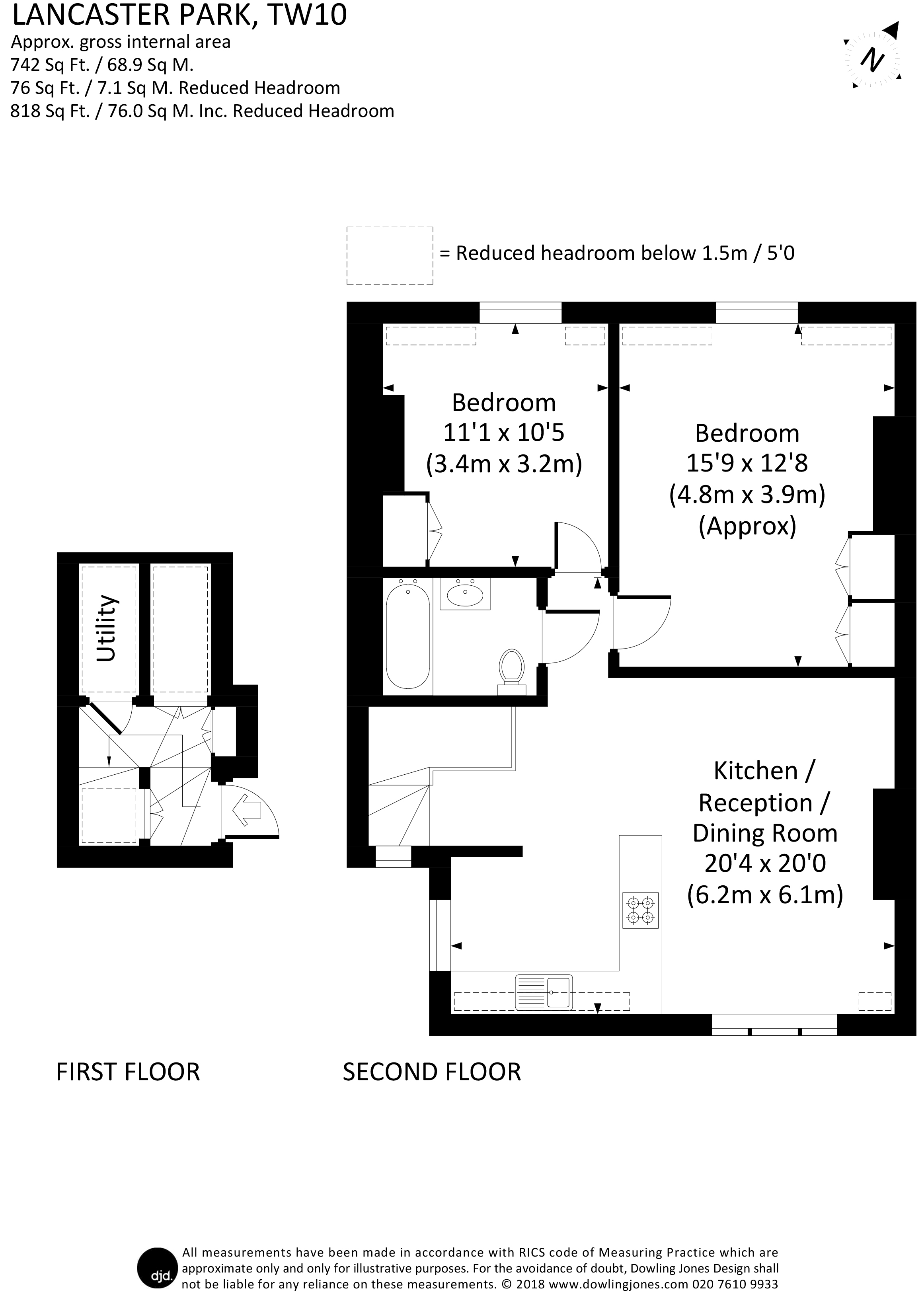 2 Bedrooms Flat to rent in Lancaster Park, Richmond TW10