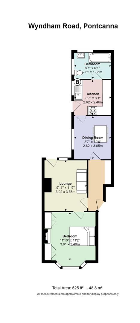 1 Bedrooms Flat to rent in Wyndham Road, Canton, Cardiff CF11