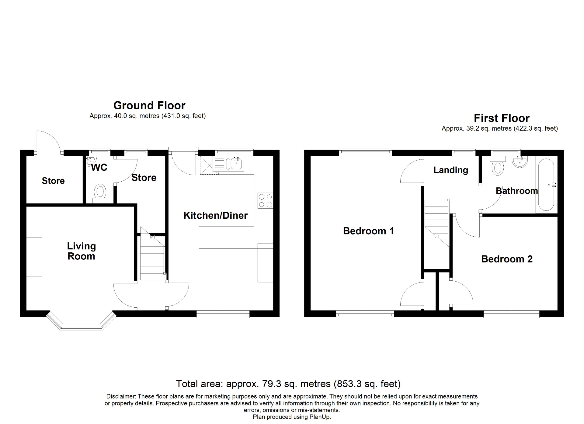 345, Somercotes Hill, Alfreton floorplan