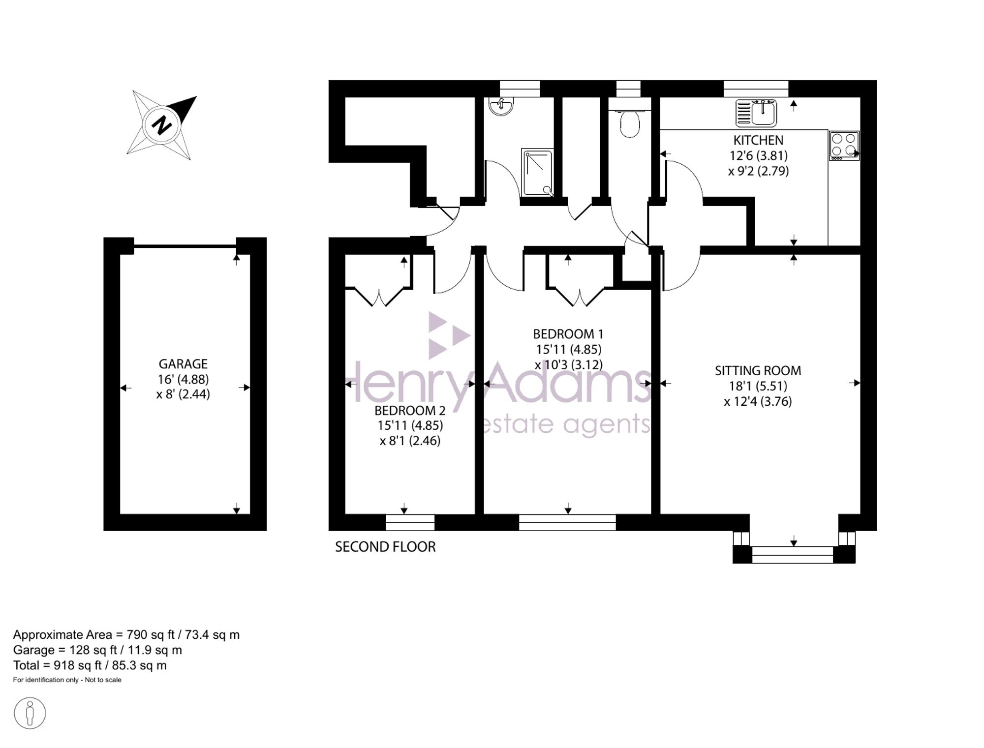 Flat 7, Paulus Court Somerstown, Chichester floorplan