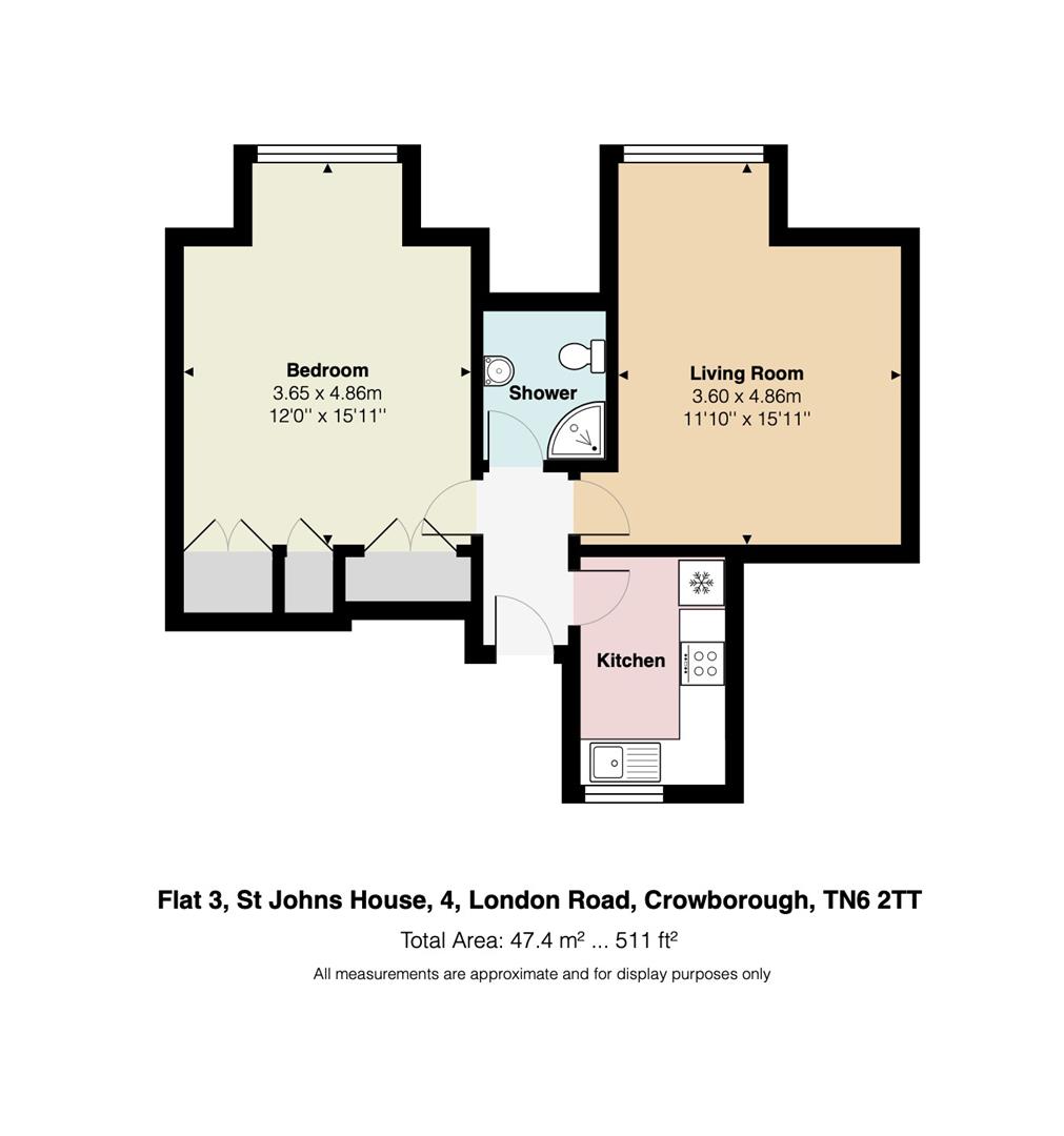 London Road, Crowborough TN6, 1 bedroom flat for sale 62050539