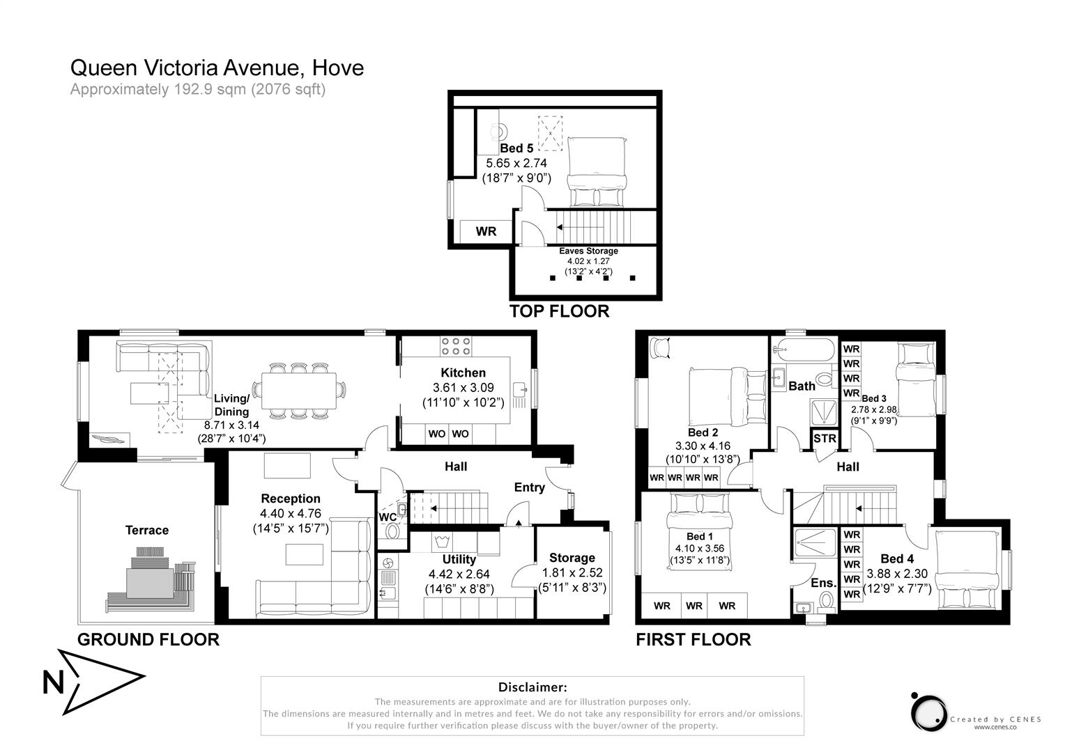 83, Queen Victoria Avenue, Hove floorplan