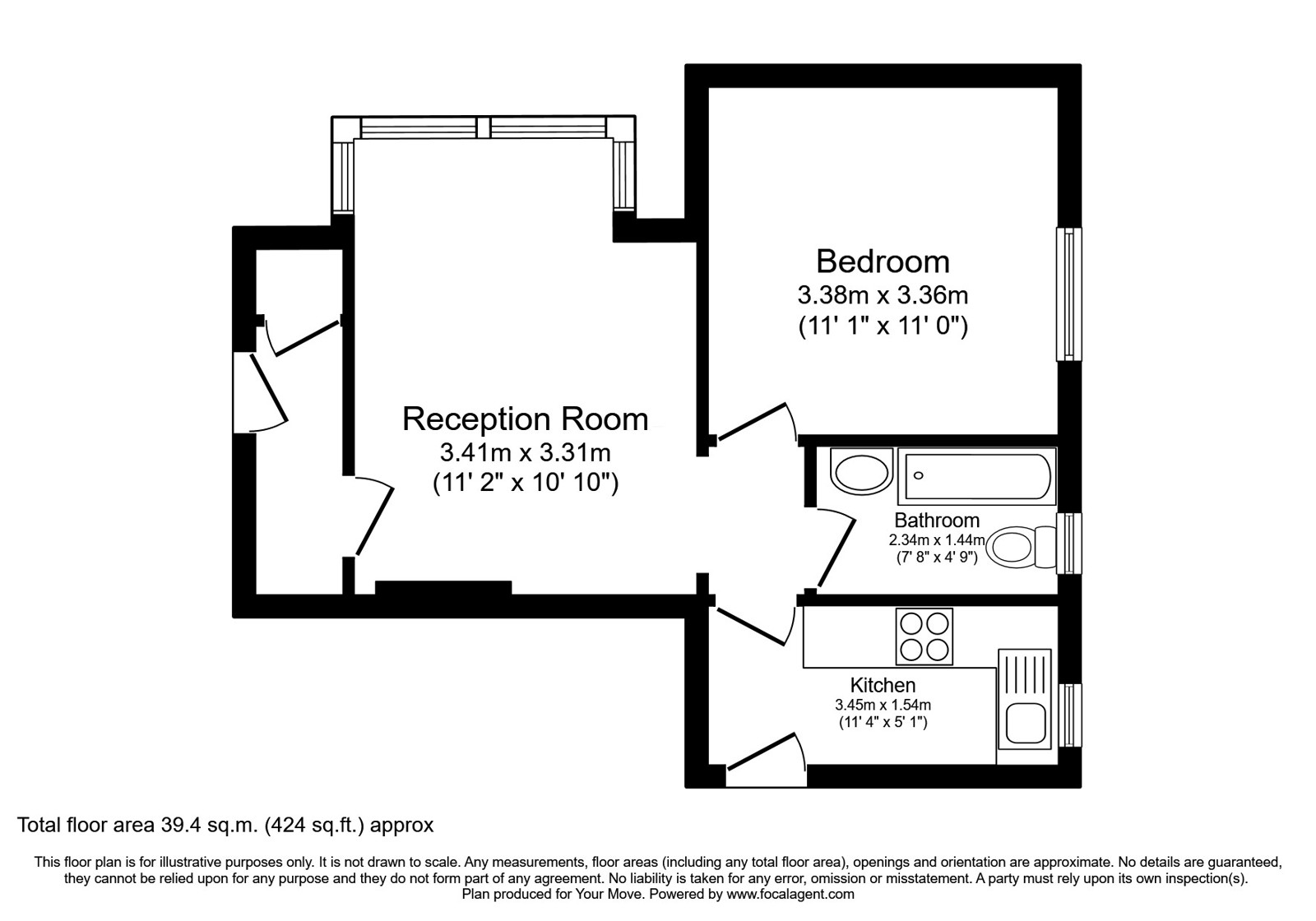 Flat 1, 35, Bigwood Avenue, East Sussex floorplan