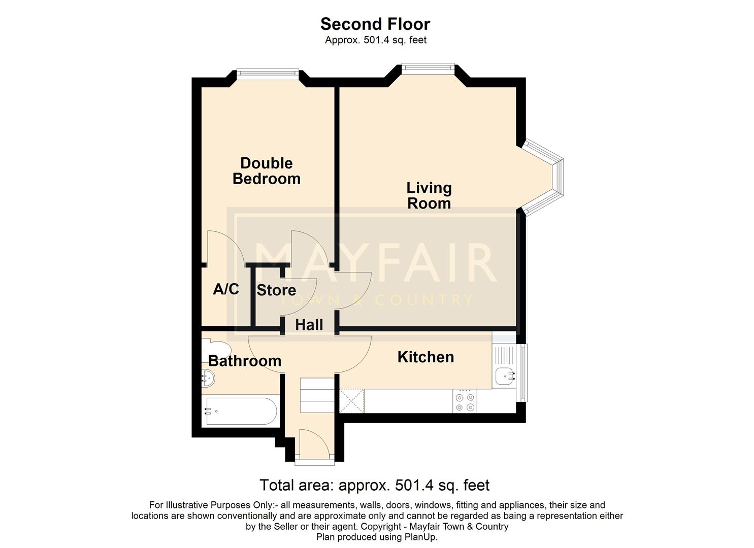 Flat, 6, Folkestone Court, Weston-Super-Mare floorplan