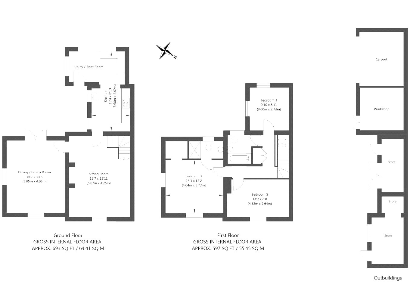 6 Station Cottages,, Station Road, York floorplan