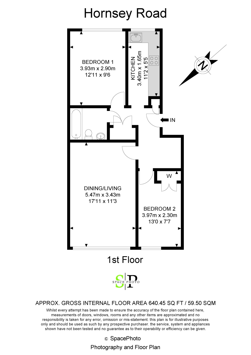 2 Bedrooms Flat for sale in Hornsey Road, London N19