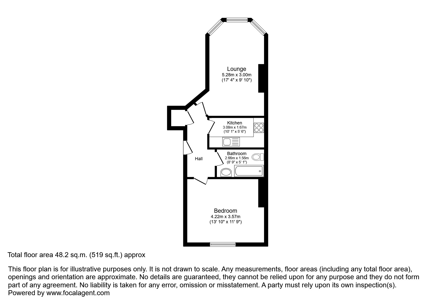 Flat 6, 73 West Parade, Rhyl floorplan