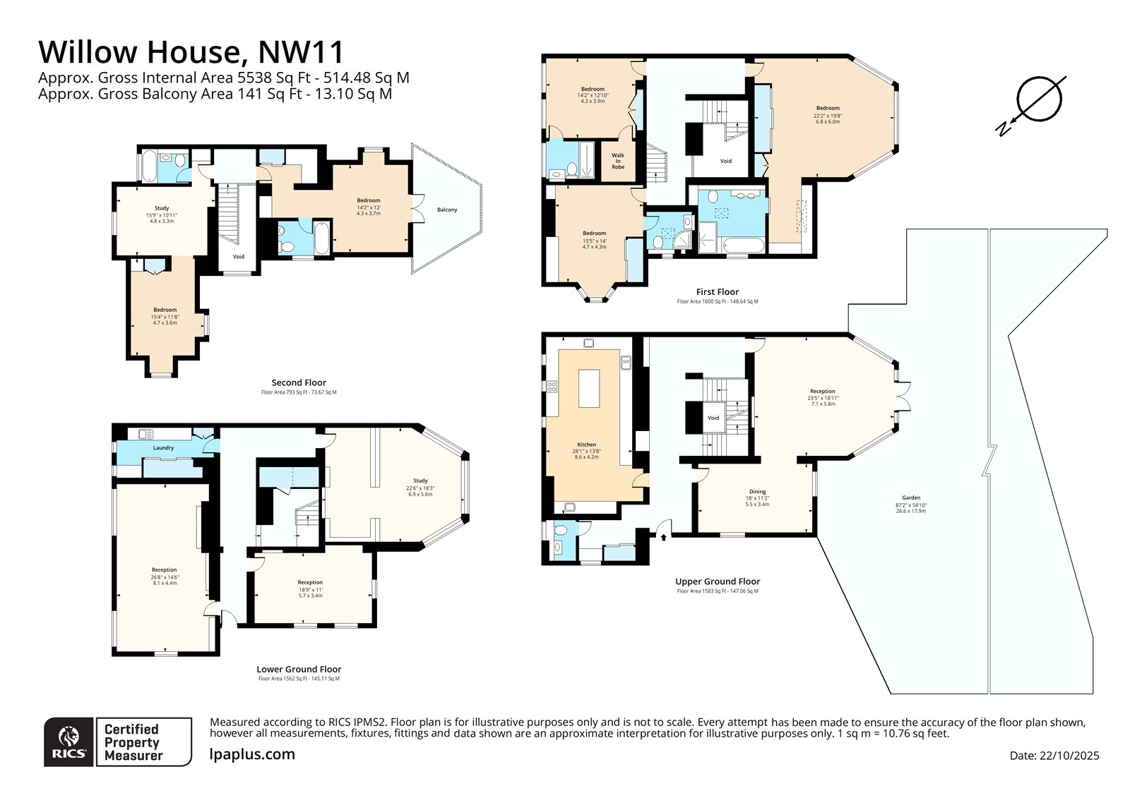 1, Willow House, London floorplan