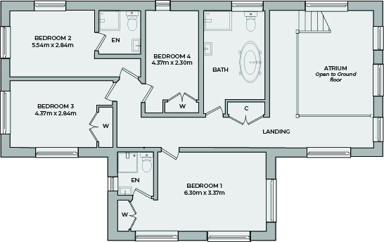 Plot 6, Hillside View,, Rose Hill, Cornwall floorplan