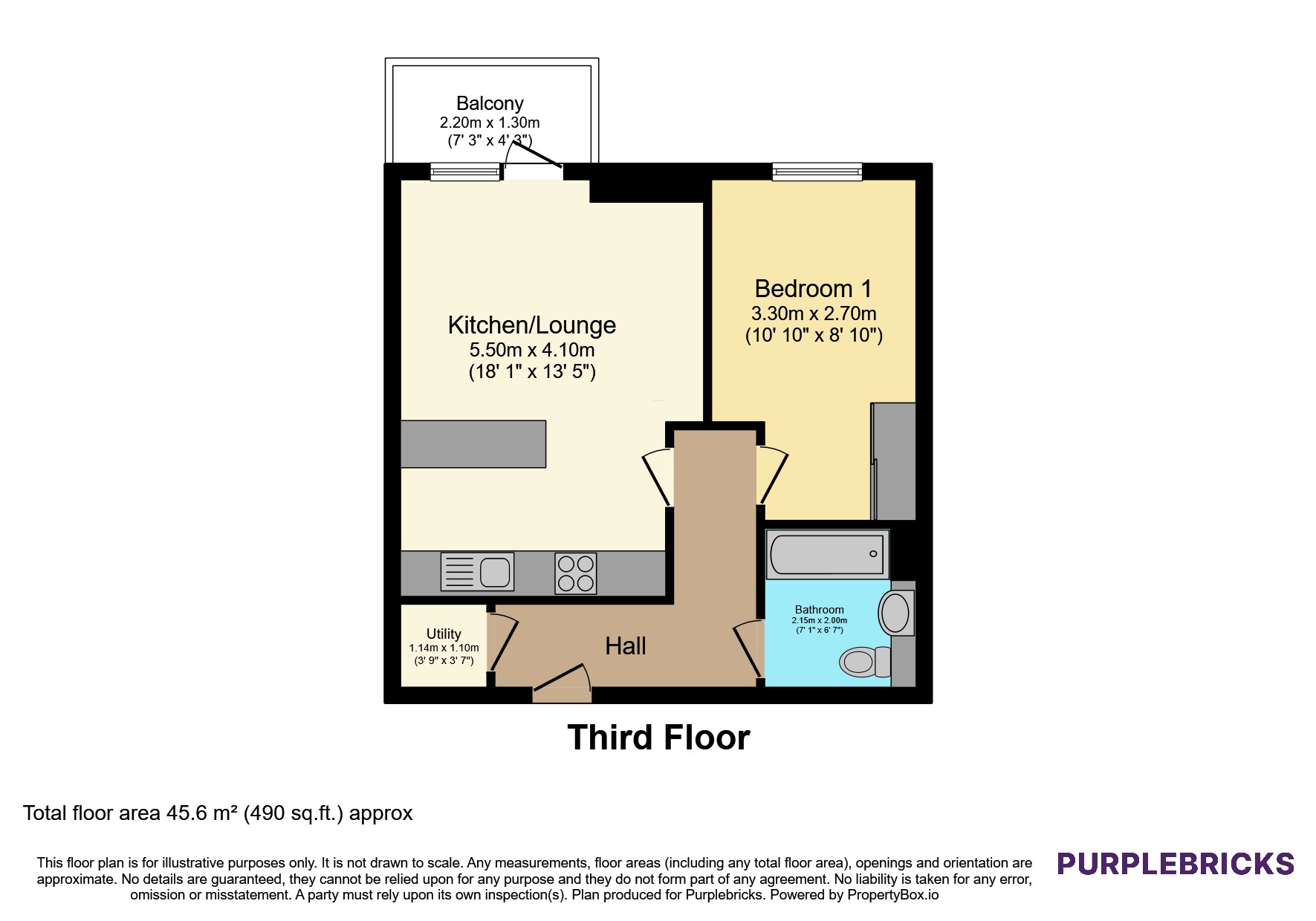 Flat 21/Regents Lodge, 19 Porters Way, West Drayton floorplan