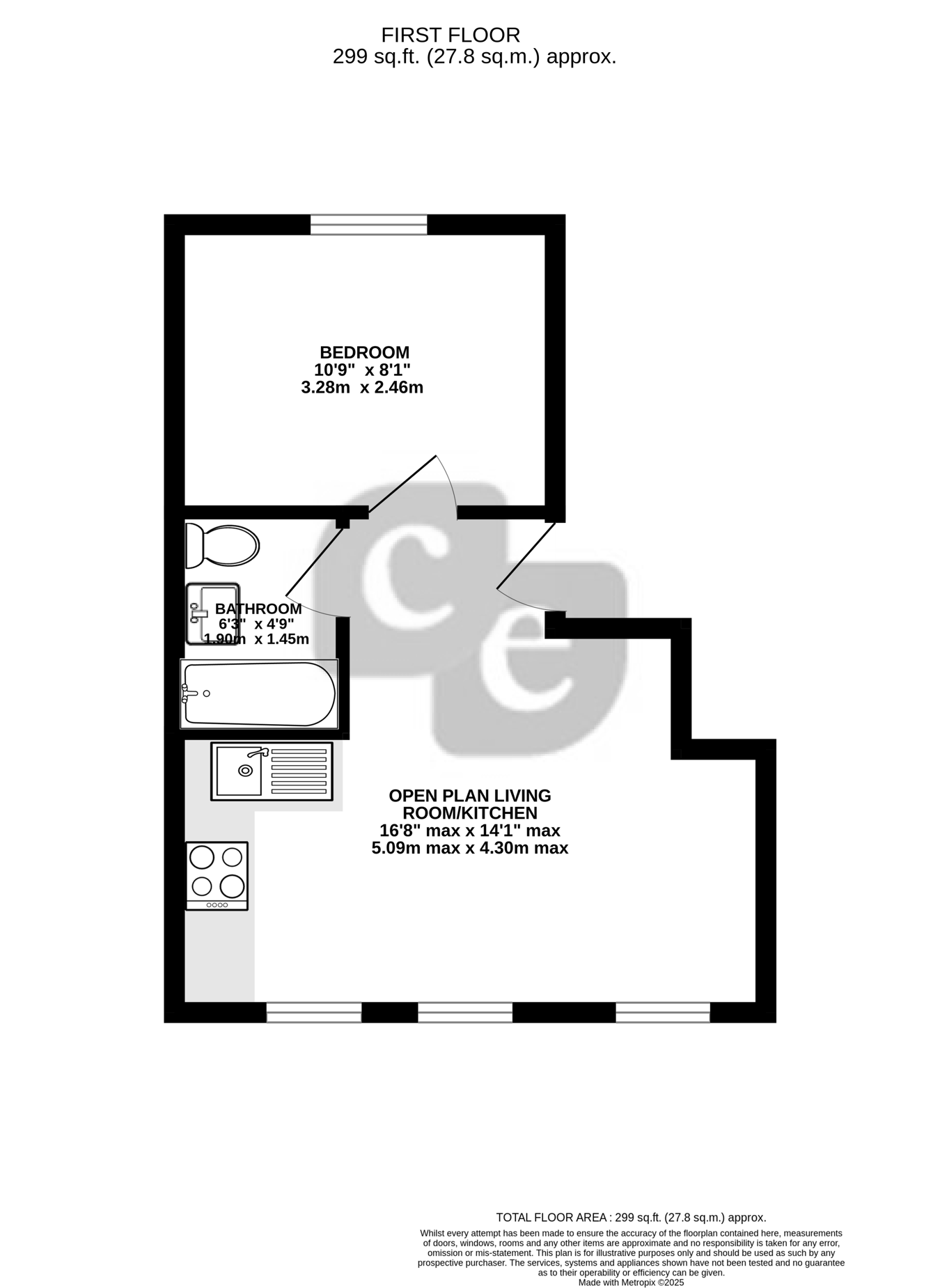 Flat C, 37, Butler Avenue, Harrow floorplan