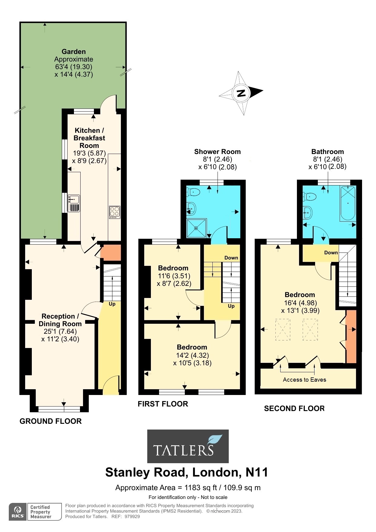 Stanley Road, London N11, 3 bedroom terraced house for sale 64816455