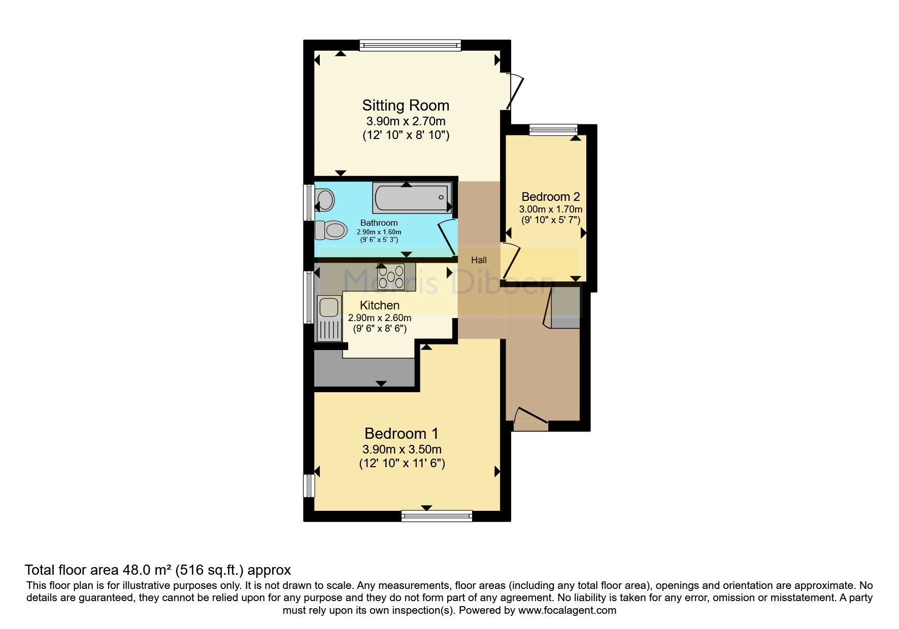 Flat 1, Bracklesham Court, 22, Bracklesham Road, Hampshire floorplan