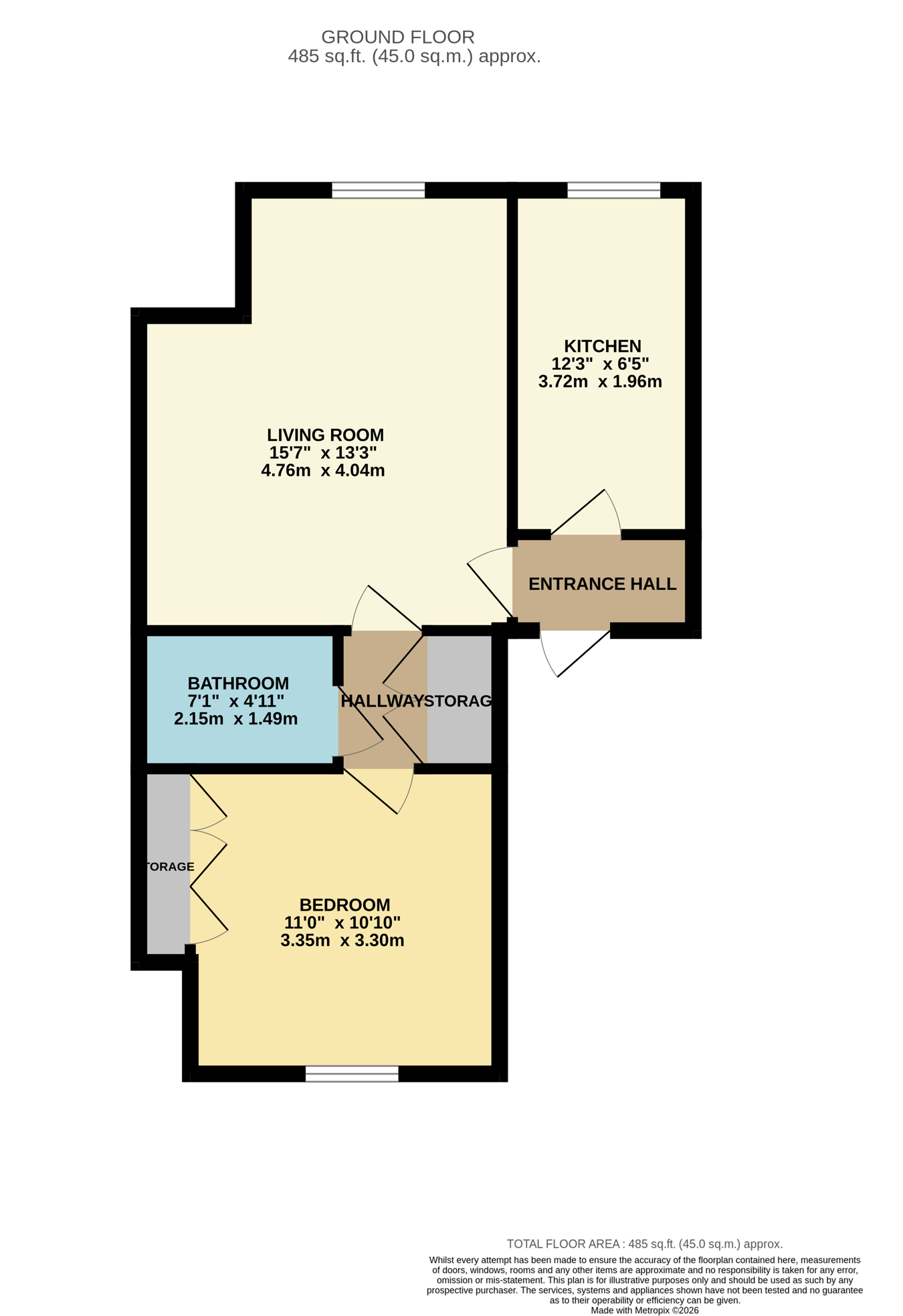 Minerva House Flats, Stopford Road, St Helier floorplan