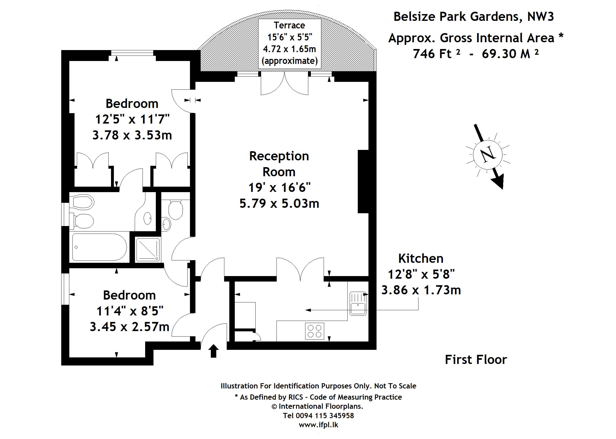 Flat 5, 47, Belsize Park Gardens, London floorplan