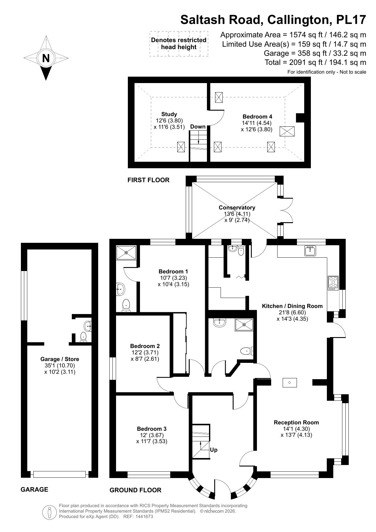 32, Saltash Road, Callington floorplan