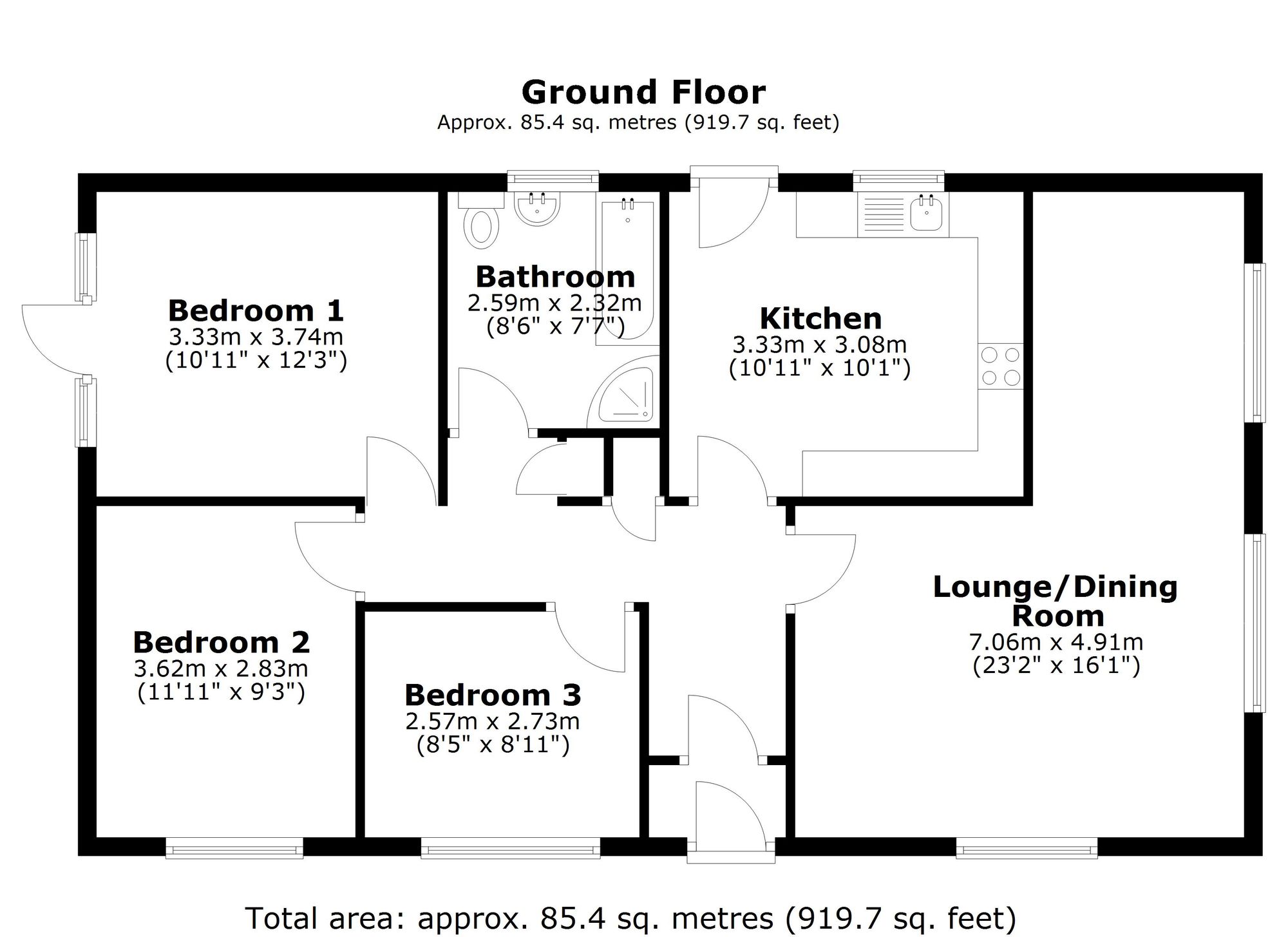 1 Tiln Court, Retford floorplan