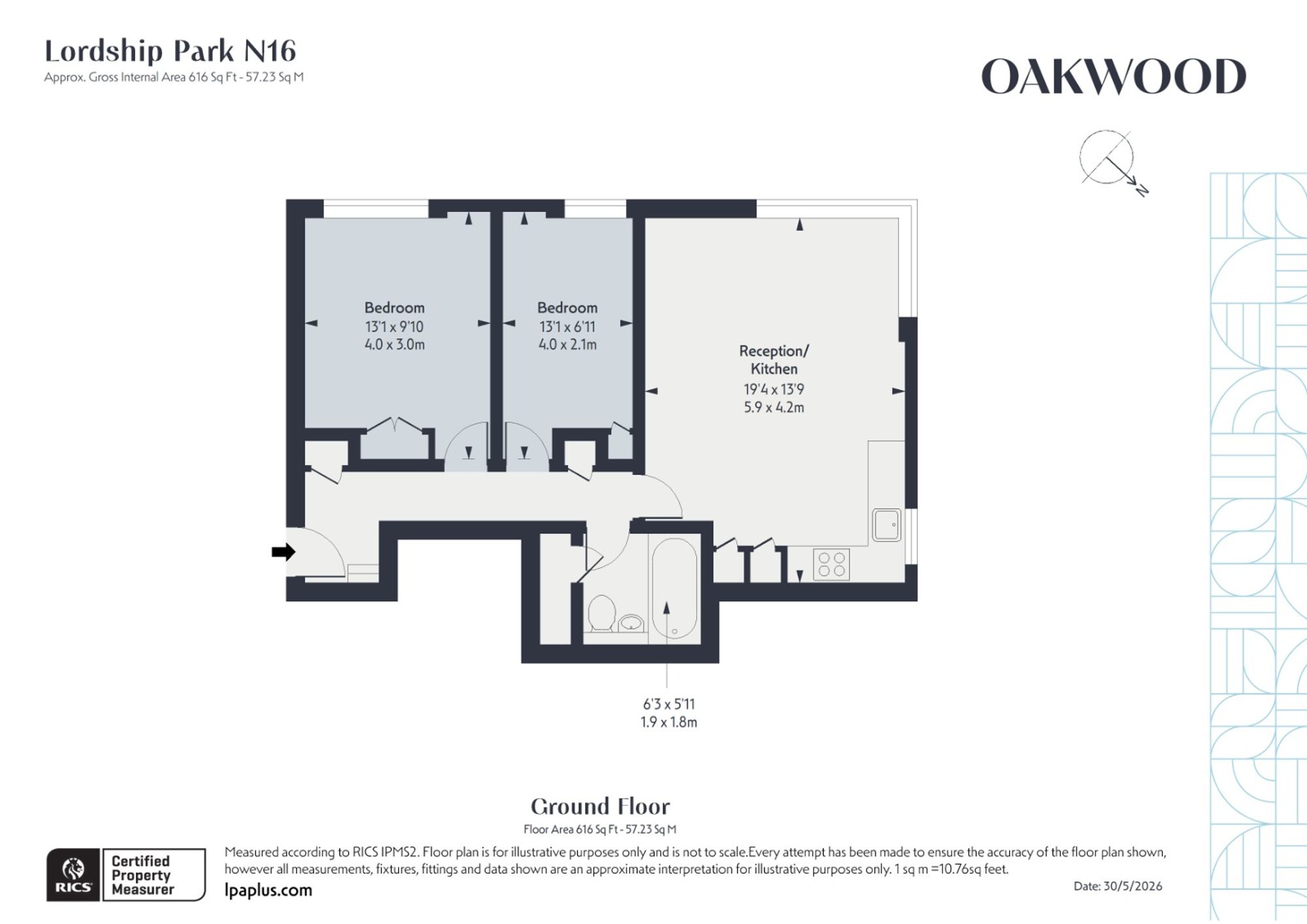 Flat 1, Brookgate, London floorplan
