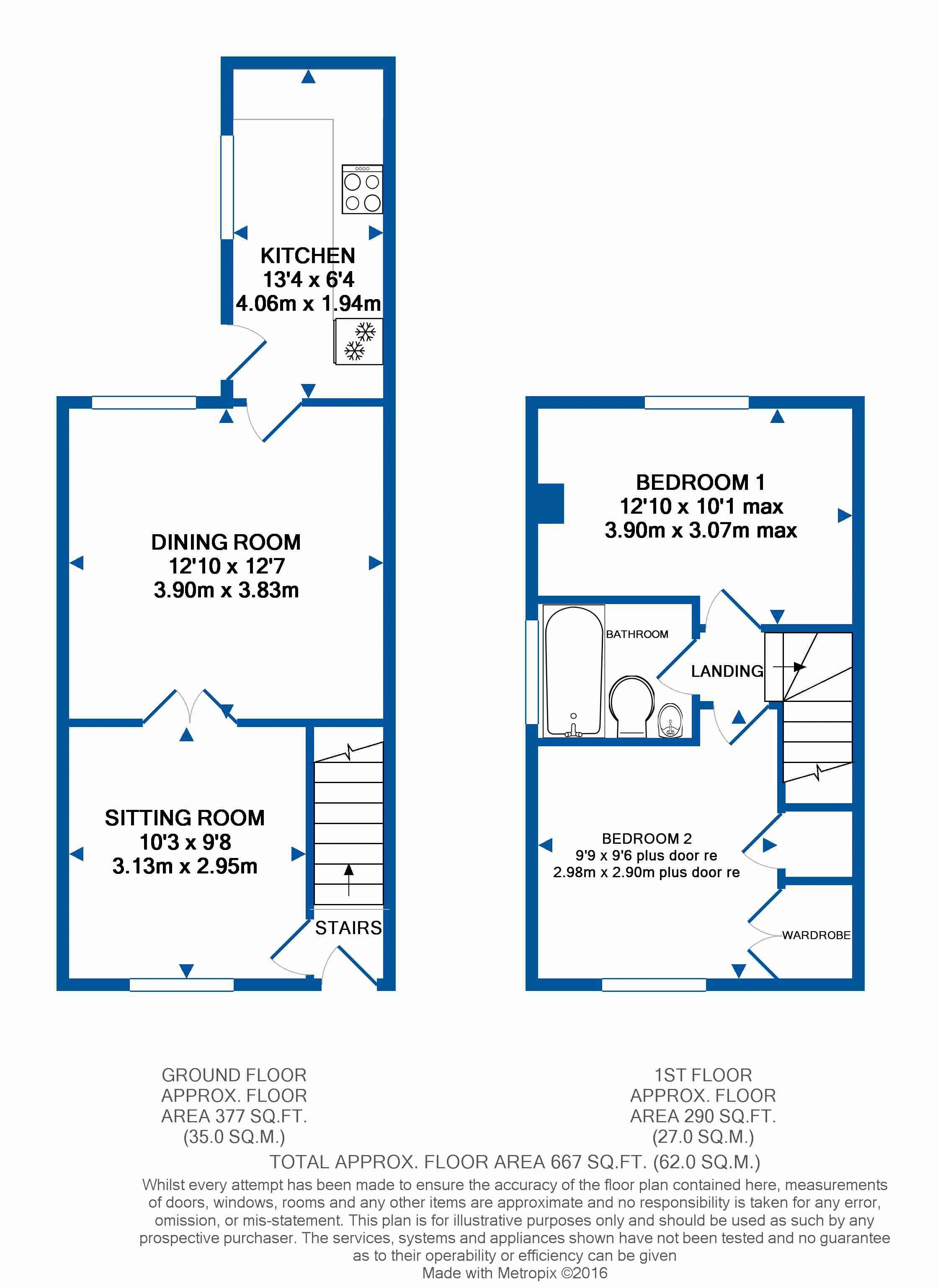 142, Godstone Road, Caterham floorplan