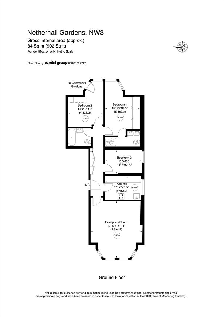 3 Bedrooms Flat to rent in Netherhall Gardens, Hampstead, London NW3