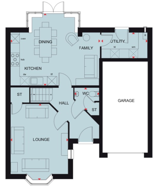 Southern Cross, Wixams, Bedford floorplan