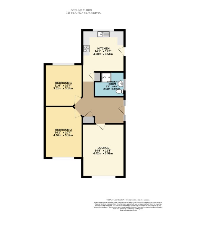 14, Keith Crescent, Grimsby floorplan