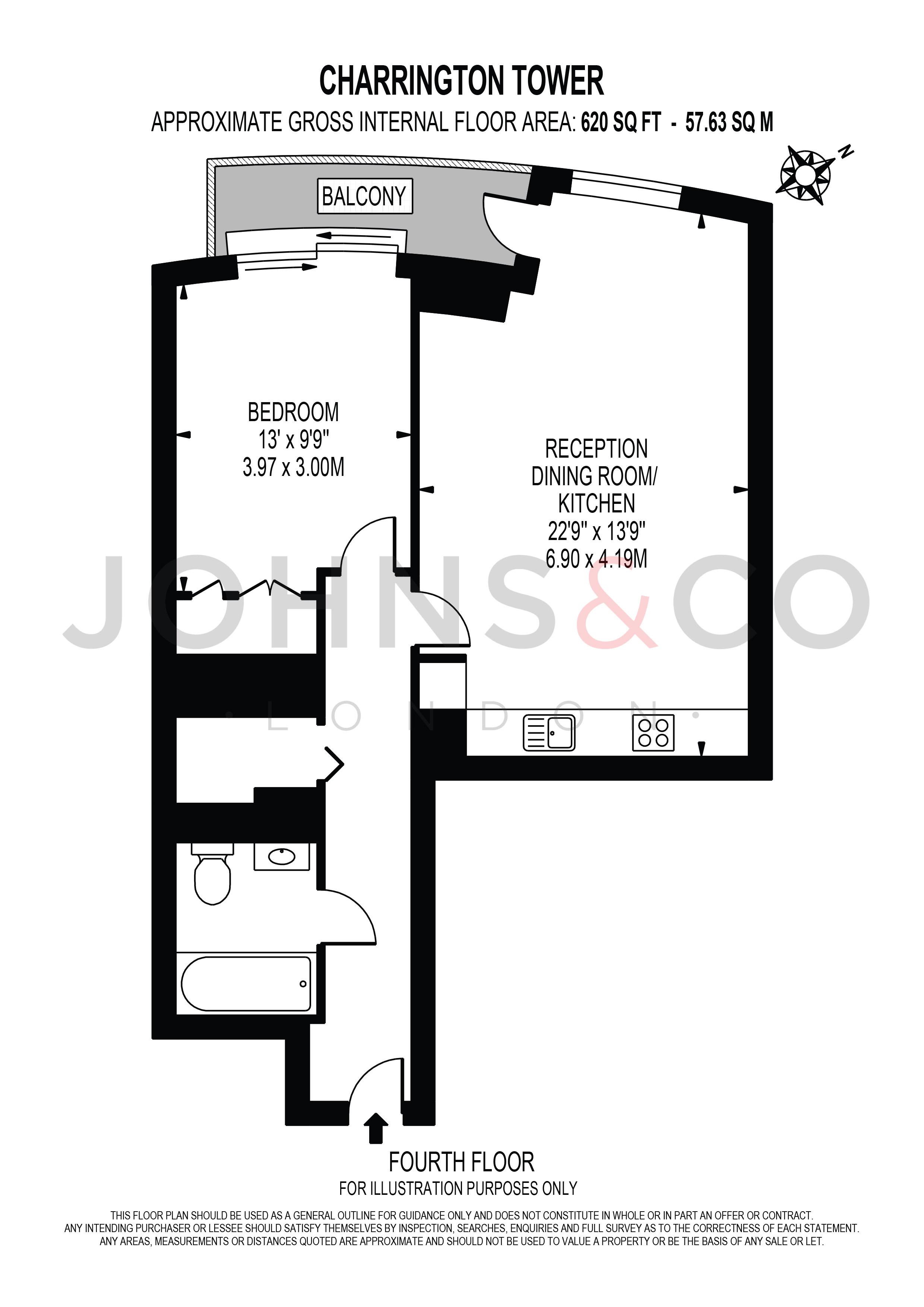 1 Bedrooms Flat to rent in Charrington Tower, Canary Wharf, London E14