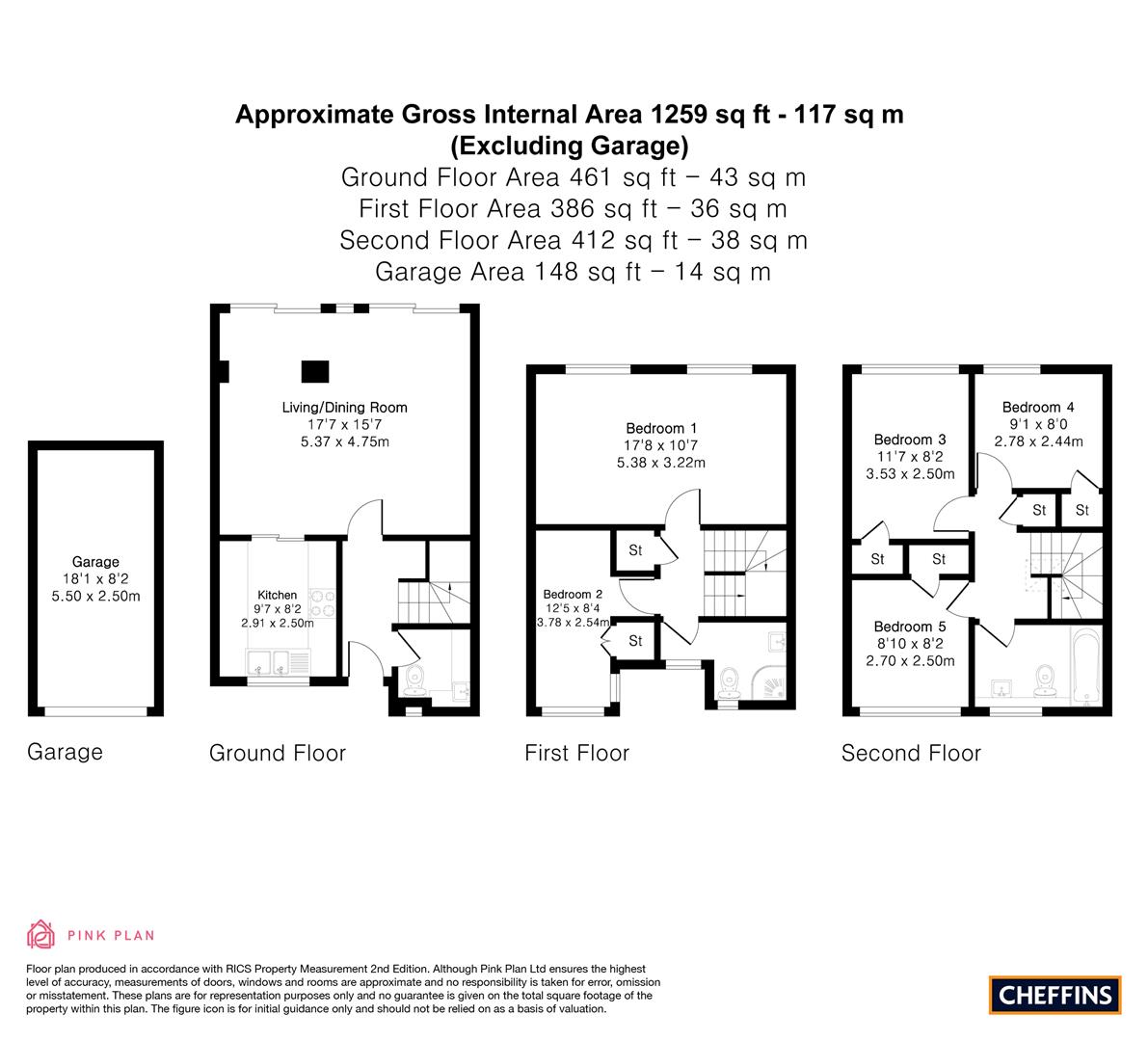 8, Archway Court, Cambridge floorplan
