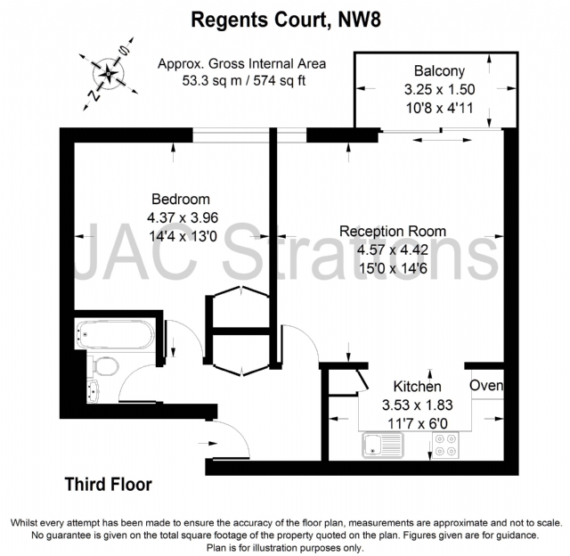 1 Bedrooms Flat to rent in Regent Court, 1 North Bank, Regent's Park, London NW8