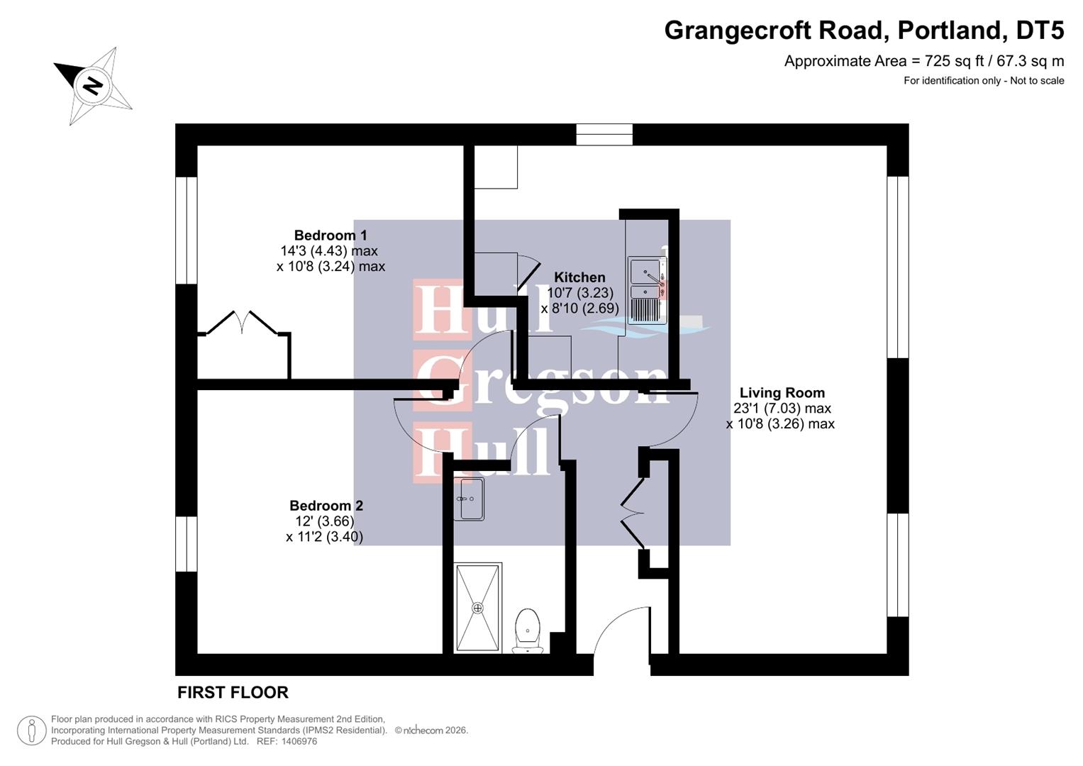 Flat 4 Bower Court 38, Grangecroft Road, Portland floorplan